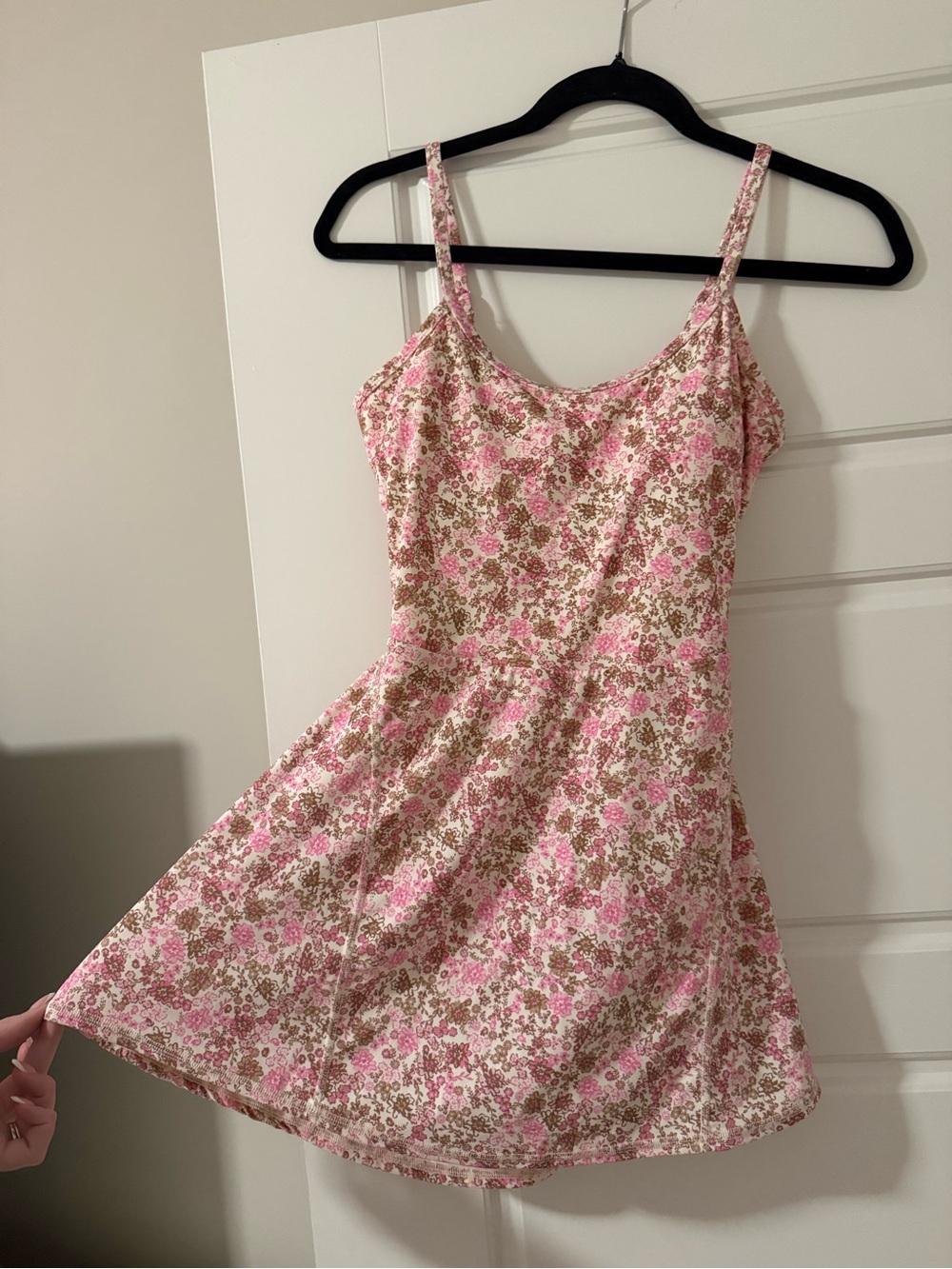 JoyLab Pink & Cream Floral Slip Dress